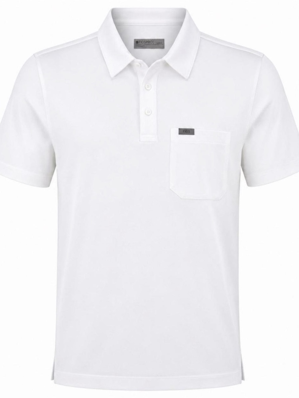 Figs Men’s White Polo with Chest Pocket